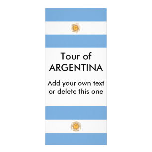 Publicitaria Tarjeta de rack con bandera de Argentina