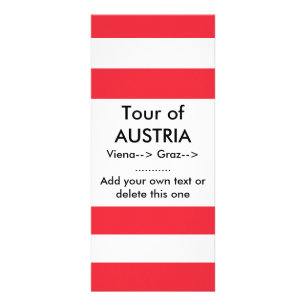 Publicitaria Tarjeta de rack con bandera de Austria