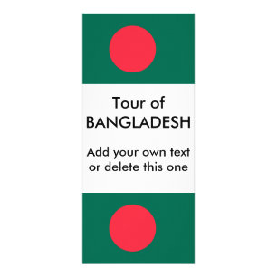 Publicitaria Tarjeta de rack con bandera de Bangladesh