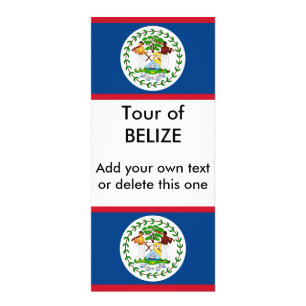 Publicitaria Tarjeta de rack con bandera de Belice