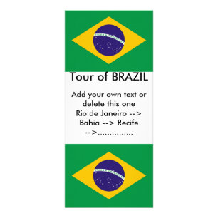 Publicitaria Tarjeta de rack con bandera de Brasil