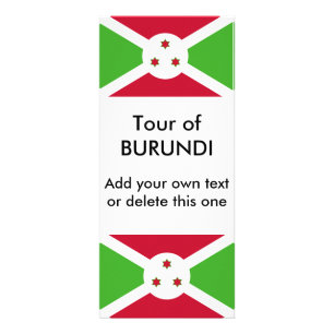 Publicitaria Tarjeta de rack con bandera de Burundi