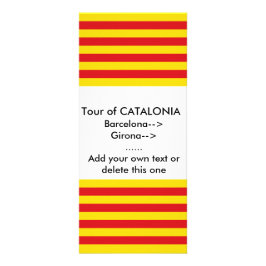 Publicitaria Tarjeta de rack con bandera de Cataluña