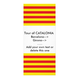 Publicitaria Tarjeta de rack con bandera de Cataluña