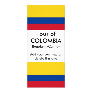 Publicitaria Tarjeta de rack con bandera de Colombia