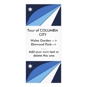 Publicitaria Tarjeta de rack con bandera de Columbia, Carolina 