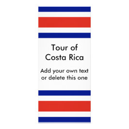 Publicitaria Tarjeta de rack con bandera de Costa Rica