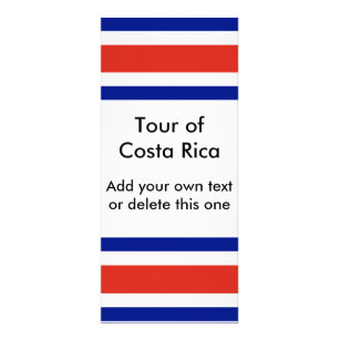 Publicitaria Tarjeta de rack con bandera de Costa Rica