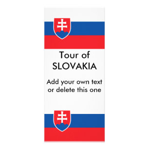 Publicitaria Tarjeta de rack con bandera de Eslovaquia