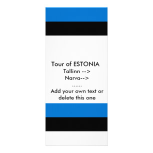 Publicitaria Tarjeta de rack con bandera de Estonia