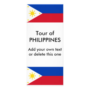 Publicitaria Tarjeta de rack con bandera de Filipinas
