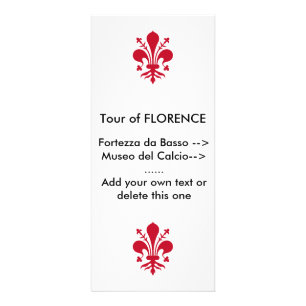 Publicitaria Tarjeta de rack con bandera de Florencia, Italia