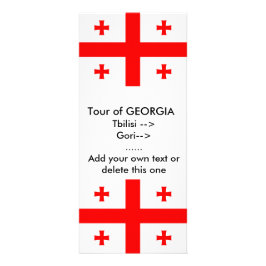 Publicitaria Tarjeta de rack con bandera de Georgia