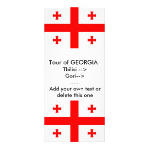 Publicitaria Tarjeta de rack con bandera de Georgia