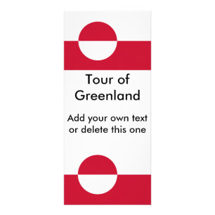 Publicitaria Tarjeta de rack con bandera de Groenlandia