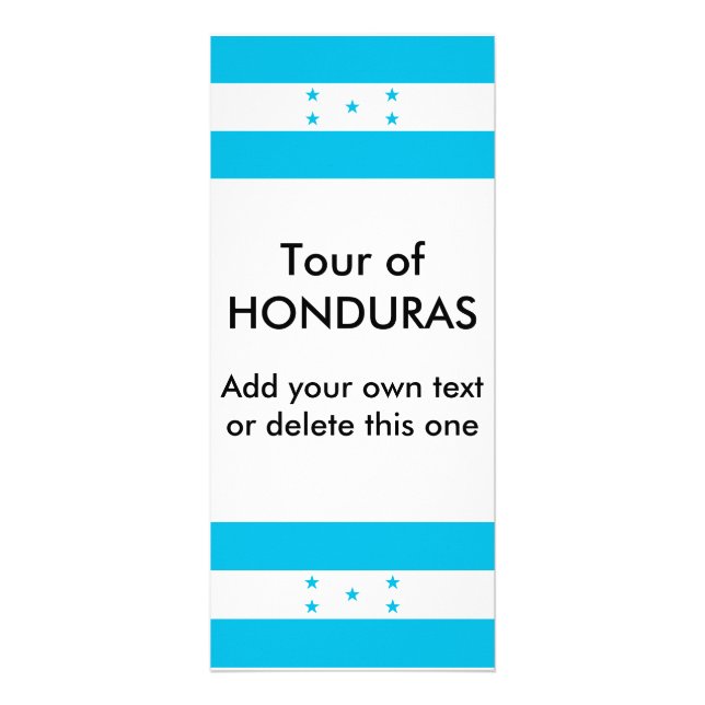 Publicitaria Tarjeta de rack con bandera de Honduras (Frente)