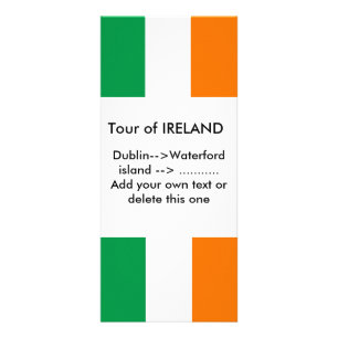 Publicitaria Tarjeta de rack con bandera de Irlanda