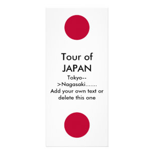 Publicitaria Tarjeta de rack con bandera de Japón