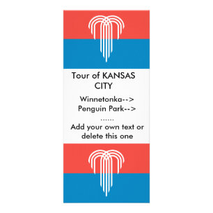 Publicitaria Tarjeta de rack con bandera de Kansas City, EE. UU