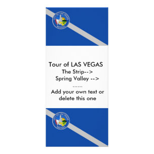 Publicitaria Tarjeta de rack con bandera de Las Vegas, Estados