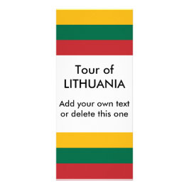Publicitaria Tarjeta de rack con bandera de Lituania