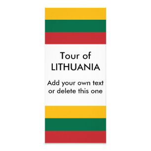 Publicitaria Tarjeta de rack con bandera de Lituania