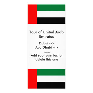 Publicitaria Tarjeta de rack con bandera de los Emiratos Árabes