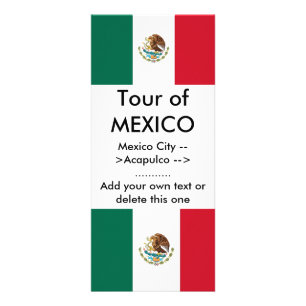 Publicitaria Tarjeta de rack con bandera de México