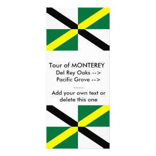 Publicitaria Tarjeta de rack con bandera de Monterey, EE.UU.