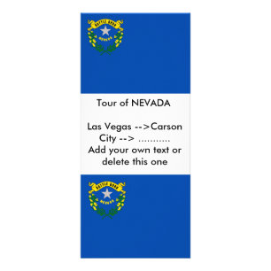 Publicitaria Tarjeta de rack con bandera de Nevada, EE.UU.