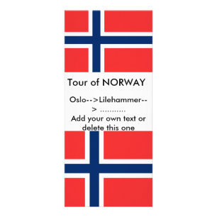 Publicitaria Tarjeta de rack con bandera de Noruega