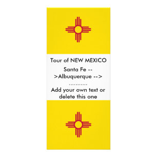 Publicitaria Tarjeta de rack con bandera de Nuevo México, EE.UU