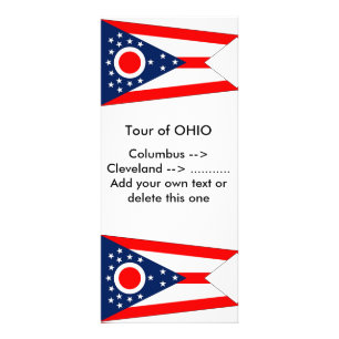 Publicitaria Tarjeta de rack con bandera de Ohio, EE.UU.