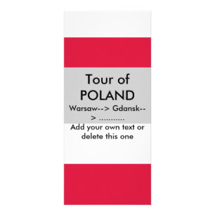 Publicitaria Tarjeta de rack con bandera de Polonia