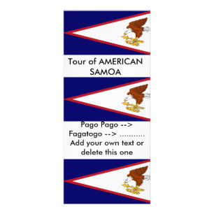 Publicitaria Tarjeta de rack con bandera de Samoa Americana, EE
