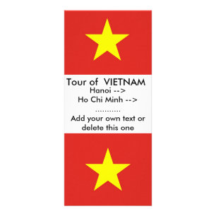 Publicitaria Tarjeta de rack con bandera de Vietnam