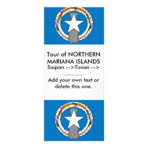Publicitaria Tarjeta de rack con bandera del norte de Mariana