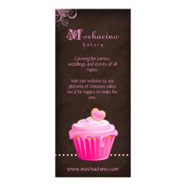 Publicitaria Tarjeta de rack Cupcake Brochure Cubre rosa