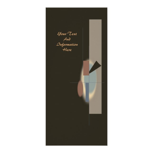 Publicitaria Tarjeta de rack de arte abstracta (Frente)