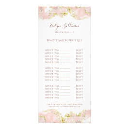 Publicitaria tarjeta de rack de lista de precios de diseño de m