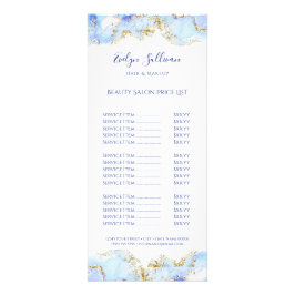 Publicitaria tarjeta de rack de lista de precios de diseño de m