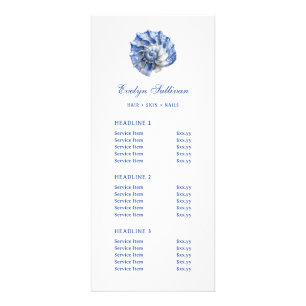 Publicitaria Tarjeta de rack de lista de precios del logotipo d