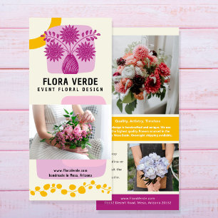 Publicitaria Tarjeta de rack de marketing creativo para flor de