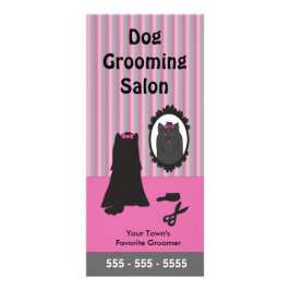 Publicitaria Tarjeta de rack Dog Grooming - Personalizable (2 l