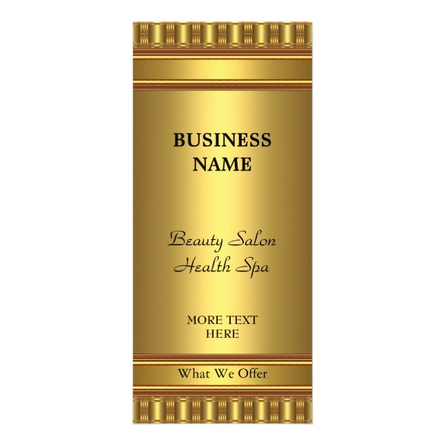 Publicitaria Tarjeta de rack Gold (Frente)