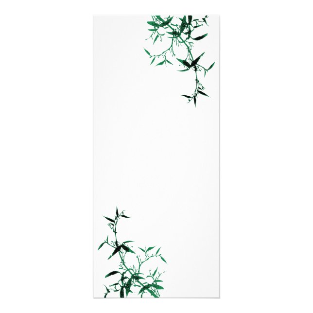 Publicitaria Tarjeta de rack verde de bambú (Frente)