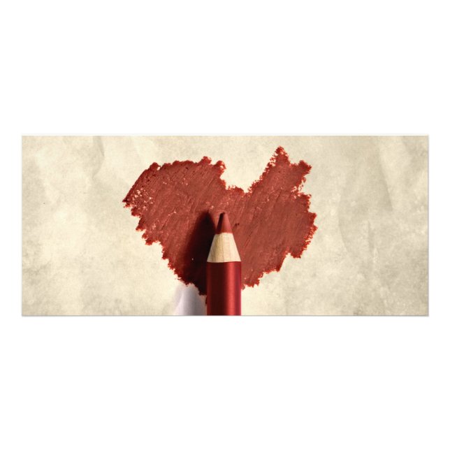 Publicitaria Tarjeta de regalo de la pluma dibujada en el coraz (Frente)