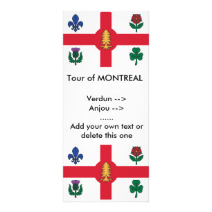 Publicitaria Tarjeta de Soporte con Bandera de Montreal, Canadá