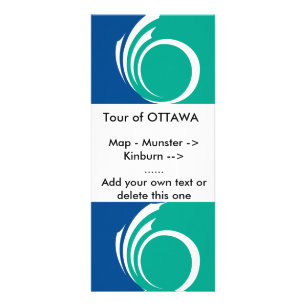 Publicitaria Tarjeta de Soporte con Bandera de Ottawa, Canadá 