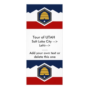 Publicitaria Tarjeta de Soporte con Bandera de Utah, EE. UU.
